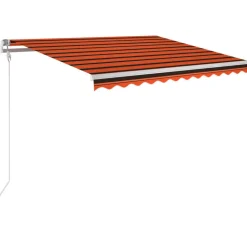 Best FinePRICE Sisäänkelattava markiisi LED/tuulisensori 300x250cm keltainen/valkoinen