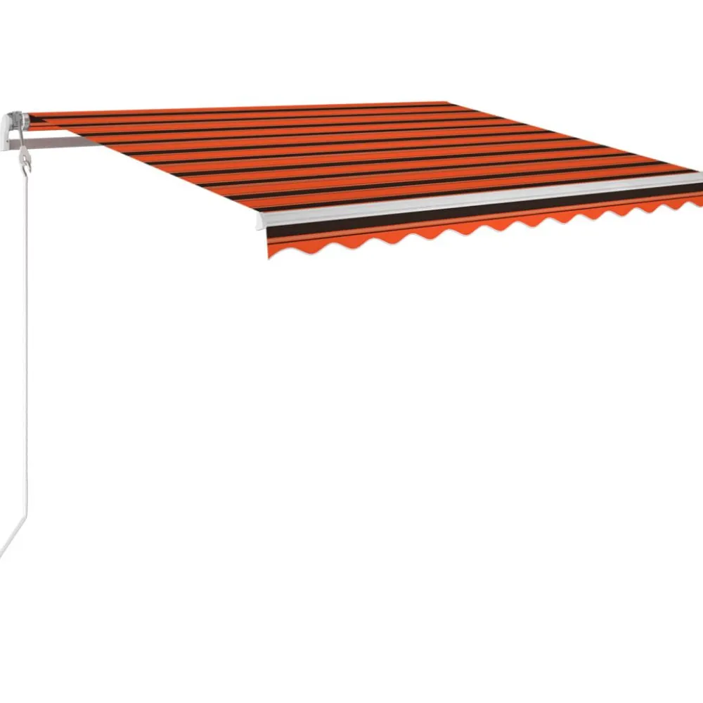 Best FinePRICE Sisäänkelattava markiisi LED/tuulisensori 300x250cm keltainen/valkoinen