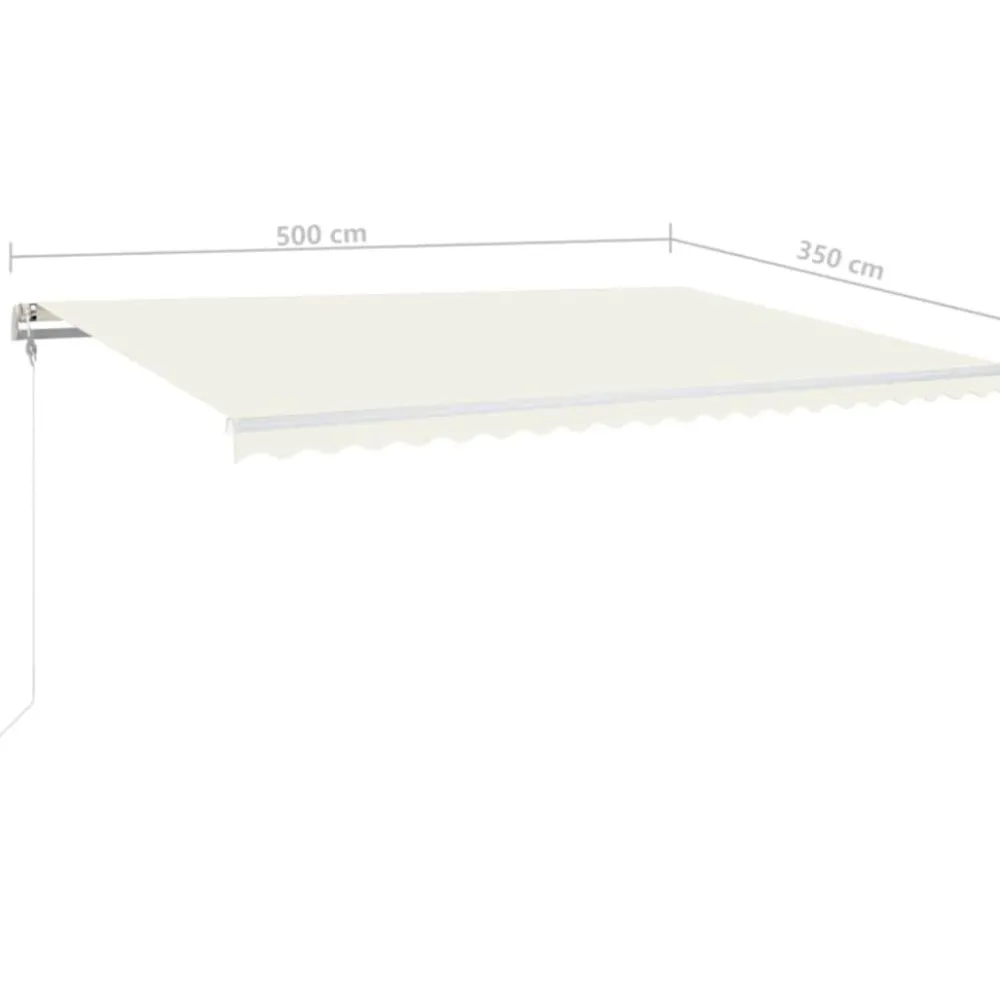 Best FinePRICE Sisäänkelattava markiisi LED/tuulisensori 300x250cm keltainen/valkoinen