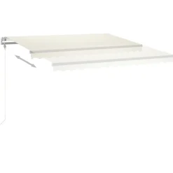 Best FinePRICE Sisäänkelattava markiisi LED/tuulisensori 300x250cm keltainen/valkoinen