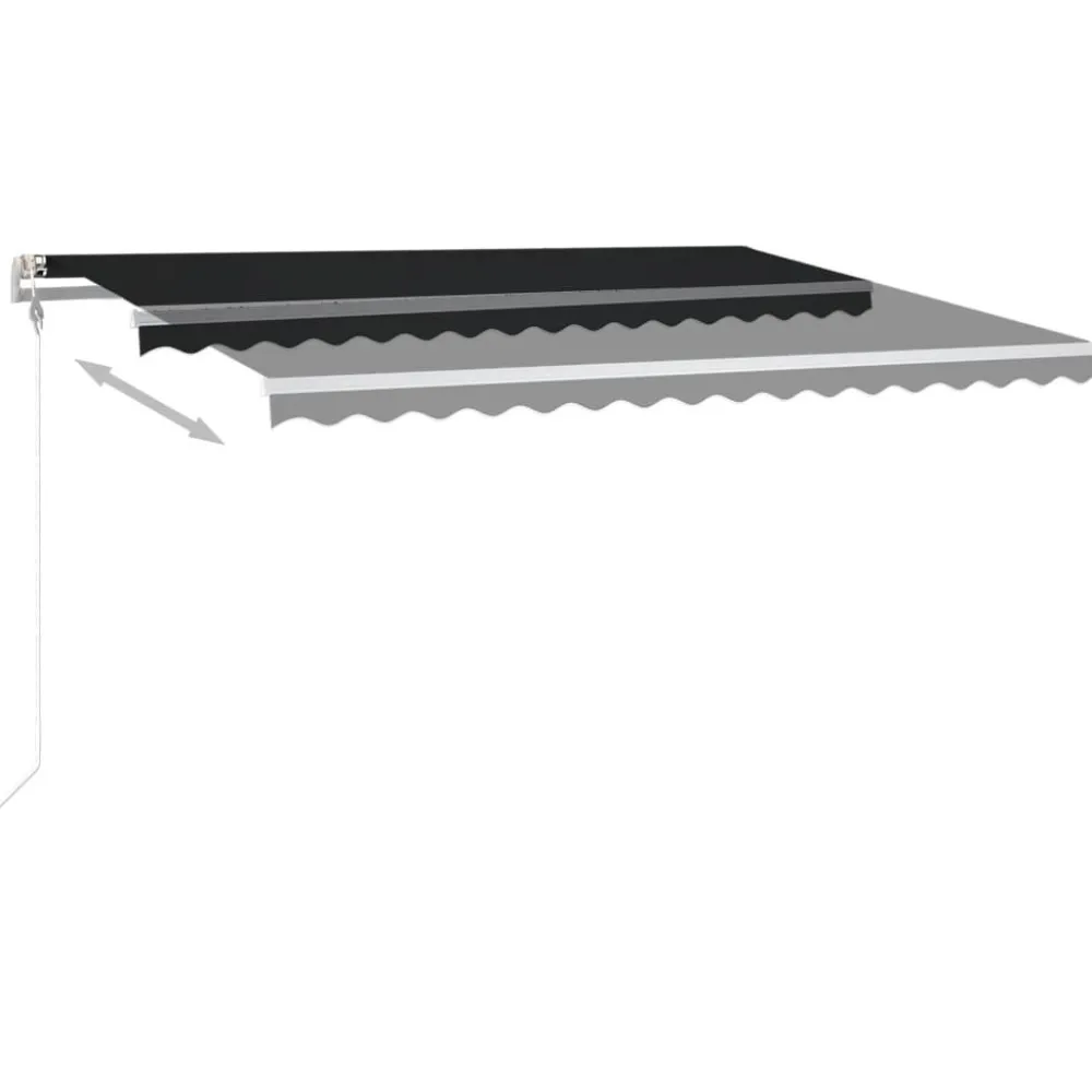 Best FinePRICE Sisäänkelattava markiisi LED/tuulisensori 300x250cm keltainen/valkoinen