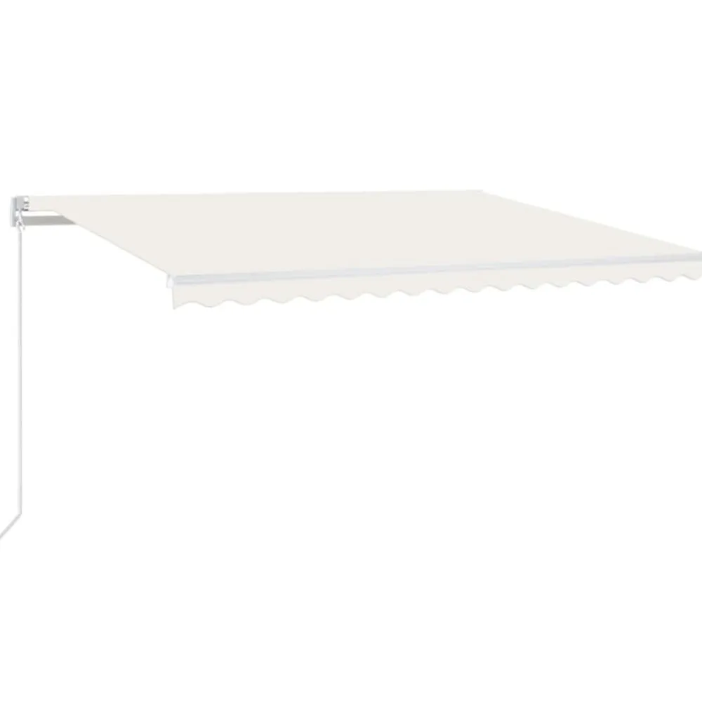 Best FinePRICE Sisäänkelattava markiisi LED/tuulisensori 300x250cm keltainen/valkoinen