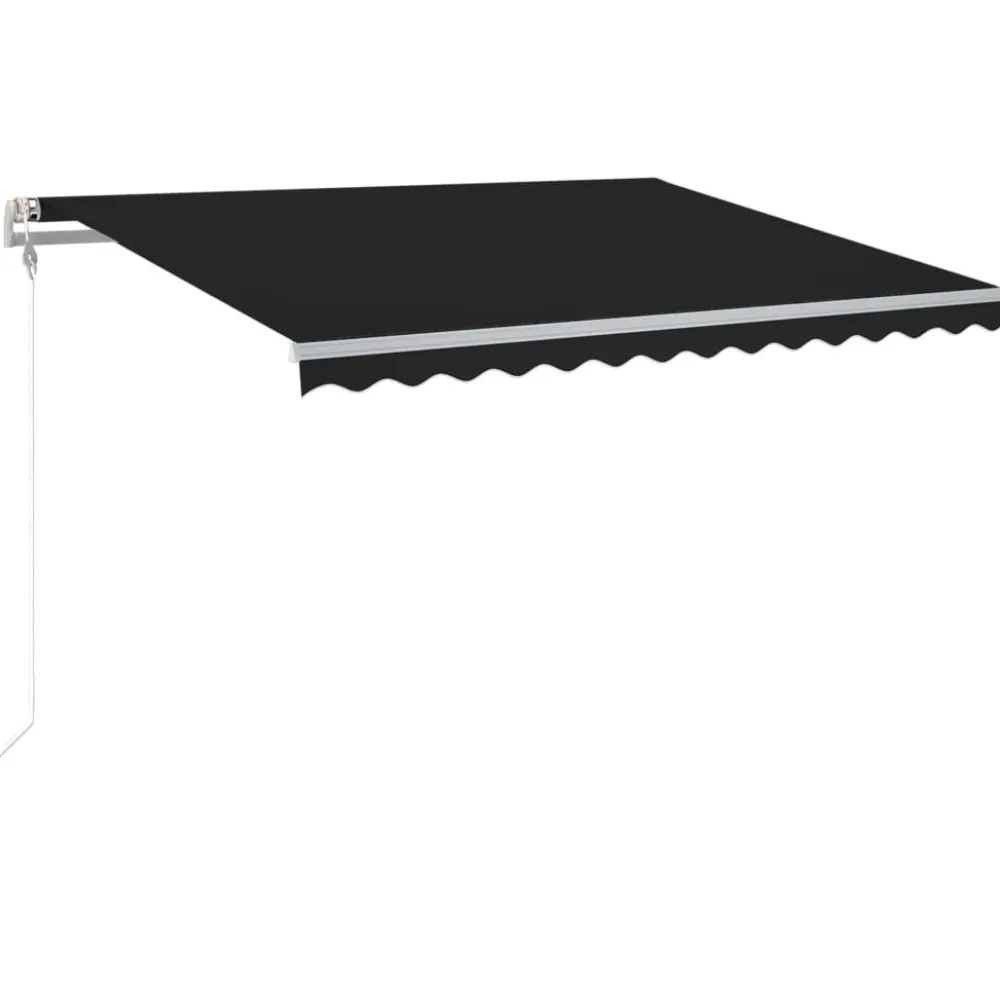 Best FinePRICE Sisäänkelattava markiisi LED/tuulisensori 300x250cm keltainen/valkoinen