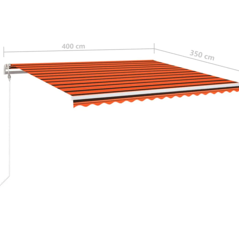 Best FinePRICE Sisäänkelattava markiisi LED/tuulisensori 300x250cm keltainen/valkoinen
