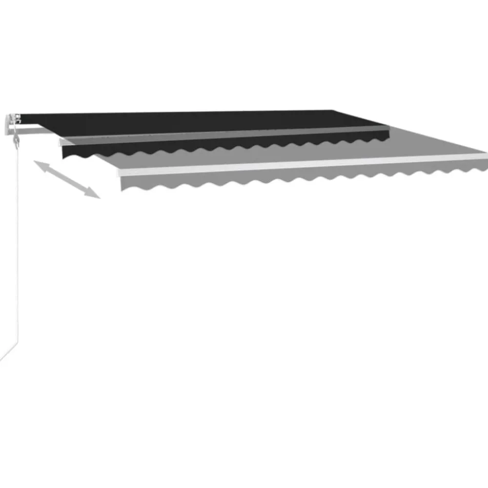 Best FinePRICE Sisäänkelattava markiisi LED/tuulisensori 300x250cm keltainen/valkoinen