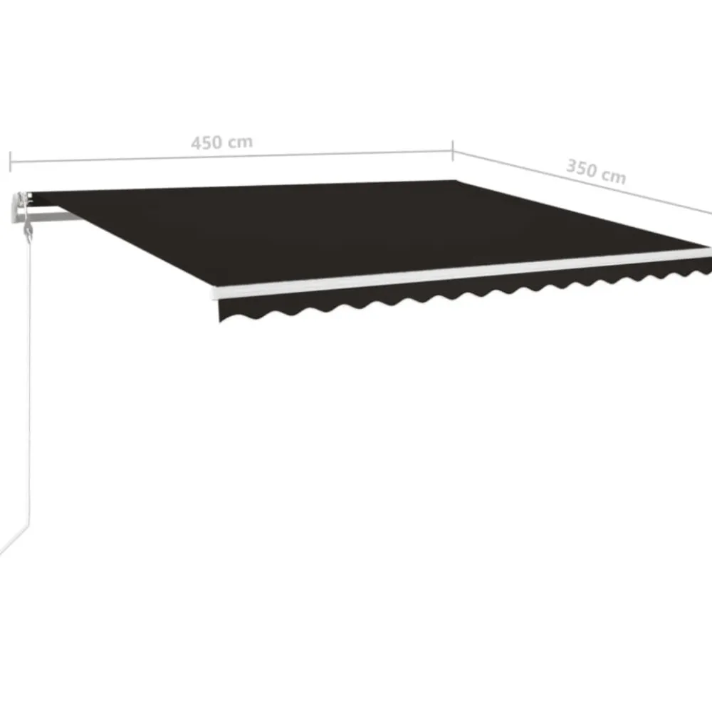 Best FinePRICE Sisäänkelattava markiisi LED/tuulisensori 300x250cm keltainen/valkoinen