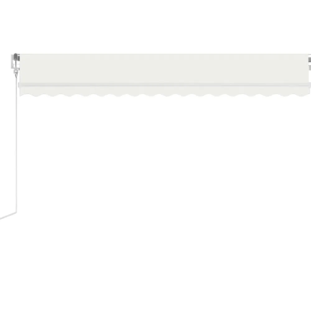 Best FinePRICE Sisäänkelattava markiisi LED/tuulisensori 300x250cm keltainen/valkoinen
