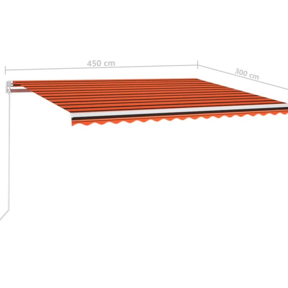 Best FinePRICE Sisäänkelattava markiisi LED/tuulisensori 300x250cm keltainen/valkoinen