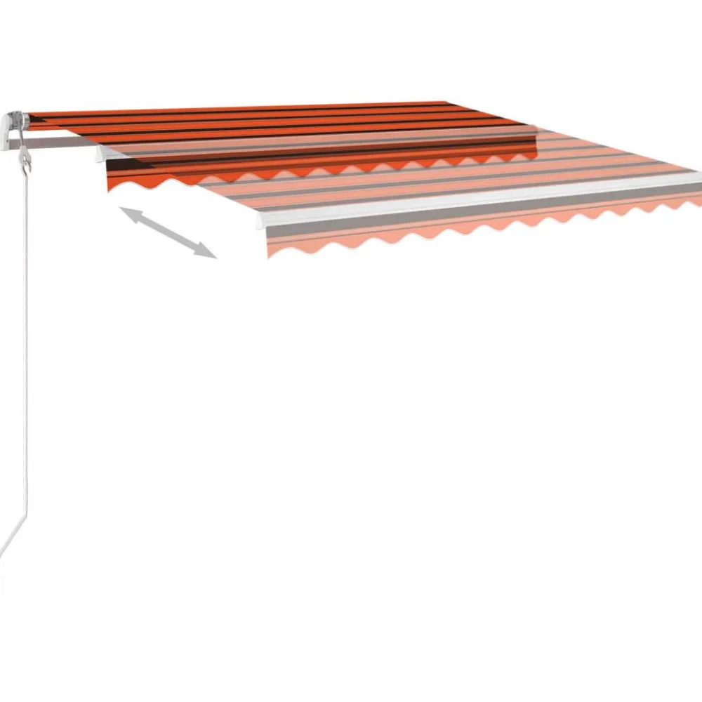 Best FinePRICE Sisäänkelattava markiisi LED/tuulisensori 300x250cm keltainen/valkoinen