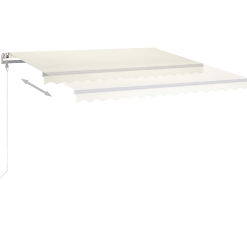 Best FinePRICE Sisäänkelattava markiisi LED/tuulisensori 300x250cm keltainen/valkoinen