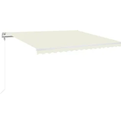 Best FinePRICE Sisäänkelattava markiisi LED/tuulisensori 300x250cm keltainen/valkoinen