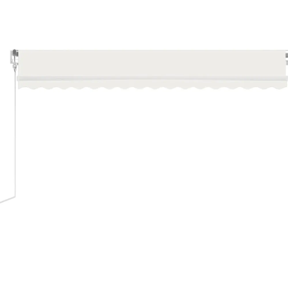 Best FinePRICE Sisäänkelattava markiisi LED/tuulisensori 300x250cm keltainen/valkoinen