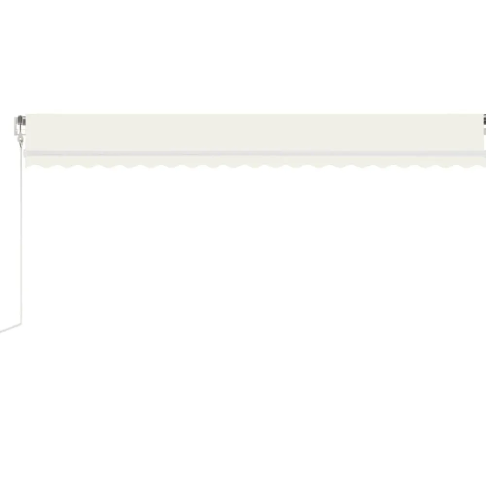 Best FinePRICE Sisäänkelattava markiisi LED/tuulisensori 300x250cm keltainen/valkoinen