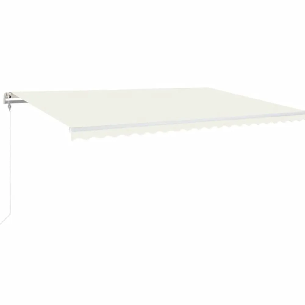 Best FinePRICE Sisäänkelattava markiisi LED/tuulisensori 300x250cm keltainen/valkoinen