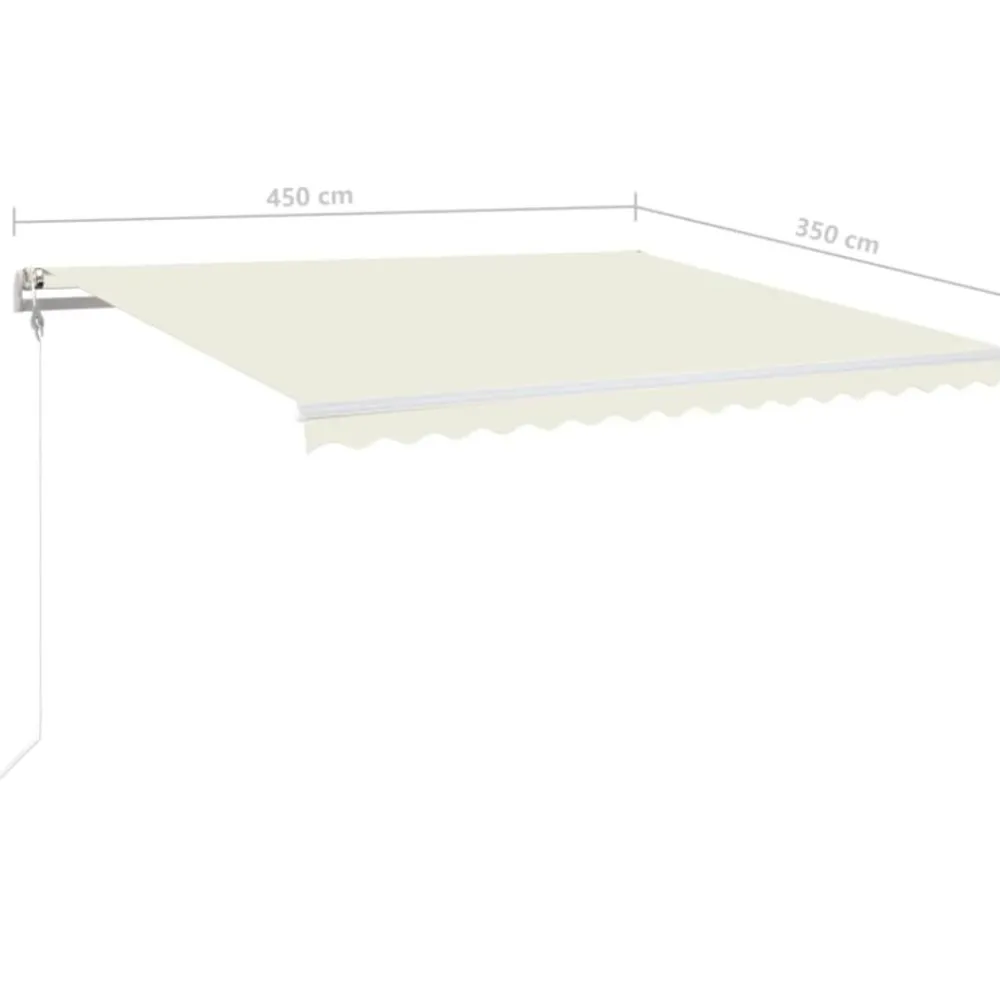 Best FinePRICE Sisäänkelattava markiisi LED/tuulisensori 300x250cm keltainen/valkoinen