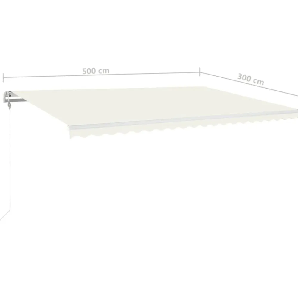 Best FinePRICE Sisäänkelattava markiisi LED/tuulisensori 300x250cm keltainen/valkoinen