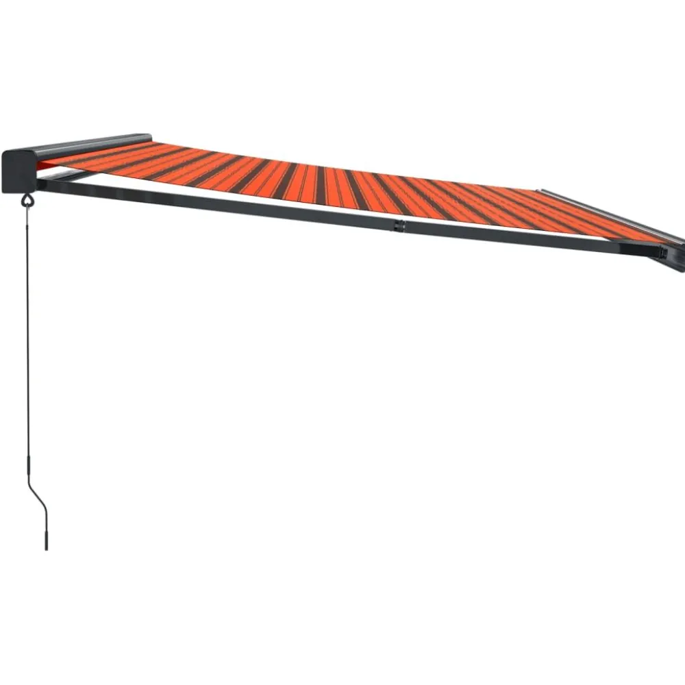 Discount FinePRICE Sisäänkelattava markiisi oranssiruskea 4,5x3 m kangas/alumiini