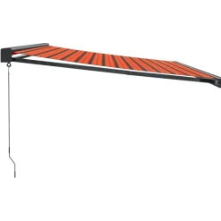 Online FinePRICE Sisäänkelattava markiisi oranssiruskea 4x3 m kangas/alumiini