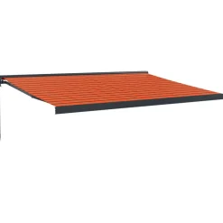 Online FinePRICE Sisäänkelattava markiisi oranssiruskea 4x3 m kangas/alumiini