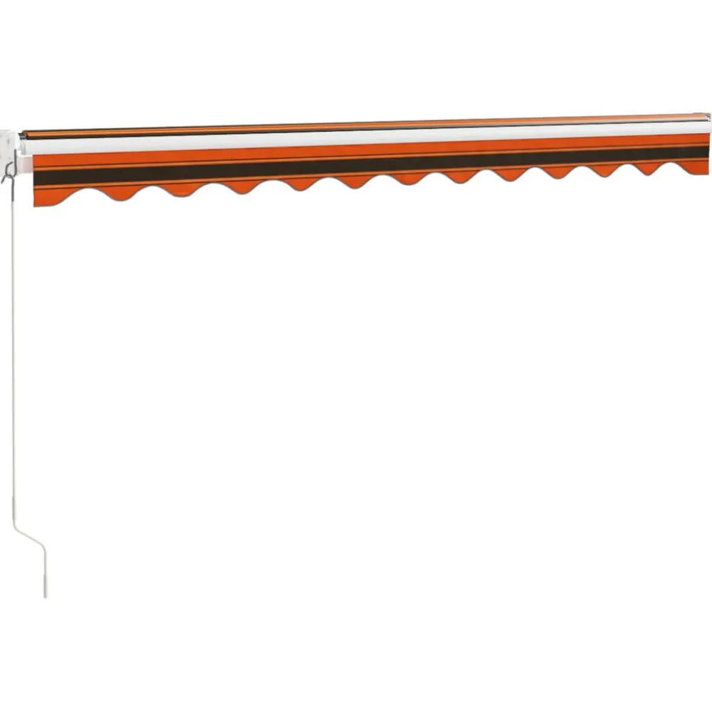 FinePRICE Sisäänkelattava markiisi oranssi/ruskea 3x2,5 m kangas/alumiini
