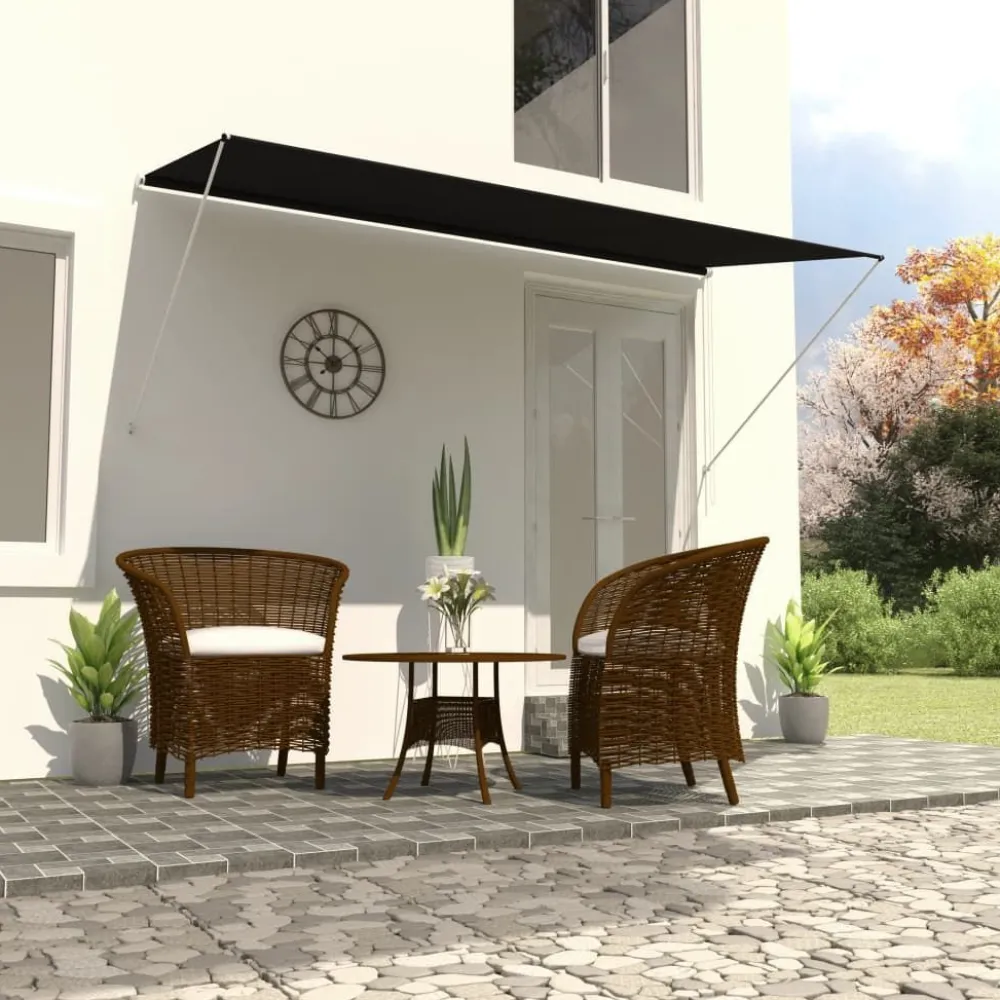 FinePRICE Sisäänkelattava markiisi 300x150 cm antrasiitti