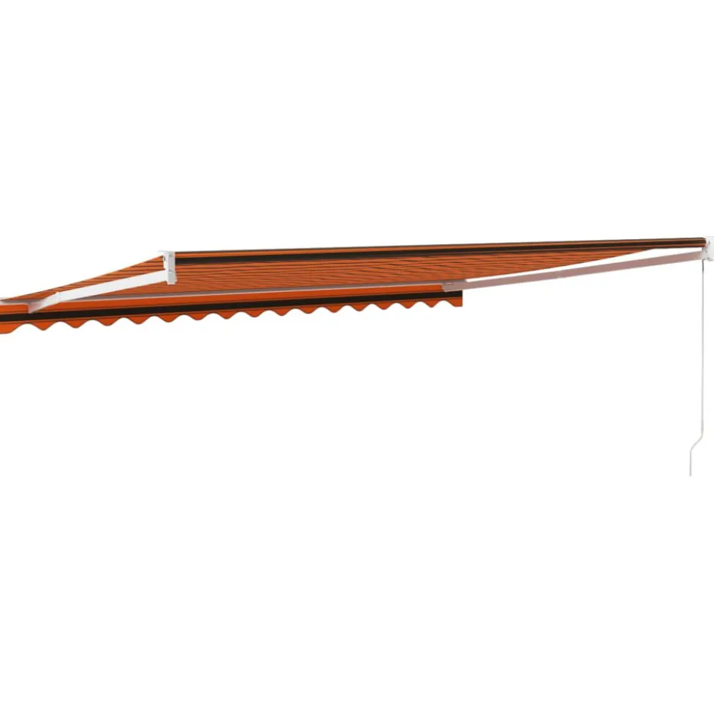 Discount FinePRICE Sisäänkelattava markiisi 4,5x3 m, oranssiruskea kangas/alumiini