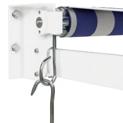 Clearance FinePRICE Sisäänkelattava markiisi 4,5x3 m, sinivalkoine, kangas/alumiini