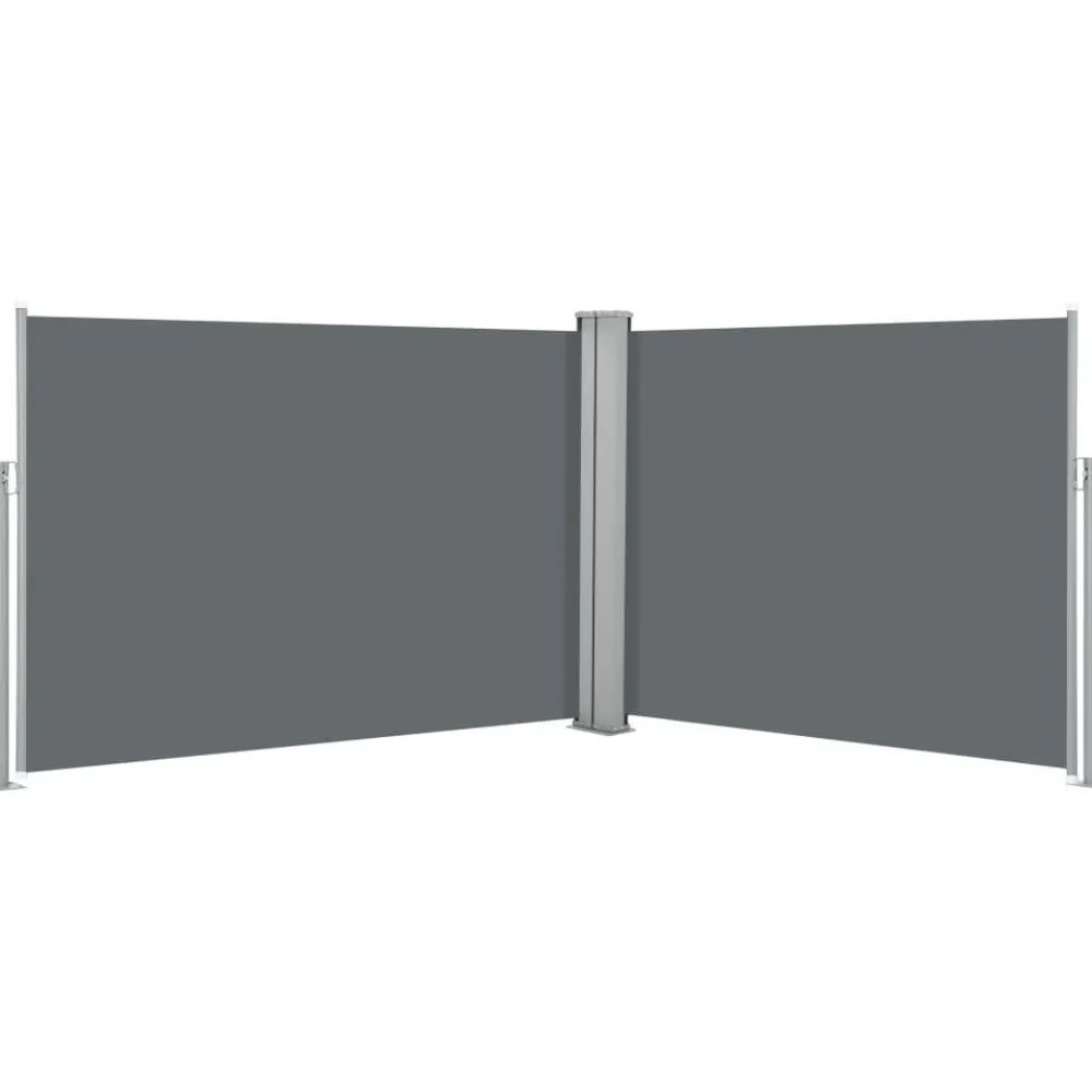 FinePRICE Sisäänvedettävä sivumarkiisi 100x1000 cm antrasiitti