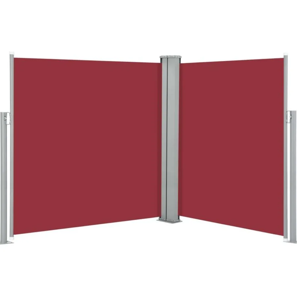 Outlet FinePRICE Sisäänvedettävä sivumarkiisi 140x600 cm punainen