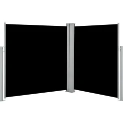 Best FinePRICE Sisäänvedettävä sivumarkiisi 160x600 cm musta