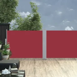 Discount FinePRICE Sisäänvedettävä sivumarkiisi 100x1000 cm punainen
