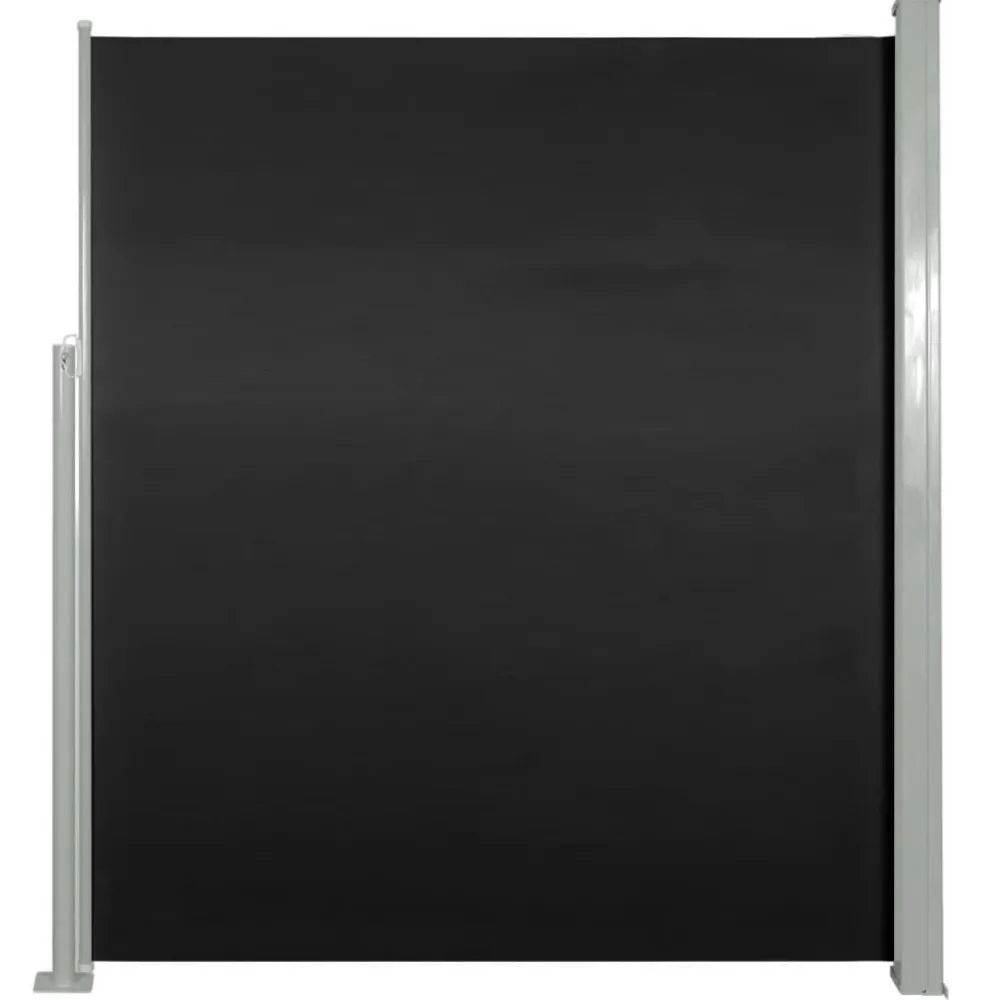 FinePRICE Sisäänvedettävä sivumarkiisi 160x500 cm musta
