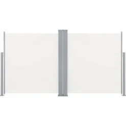 FinePRICE Sisäänvedettävä sivumarkiisi 120x600 cm kerma