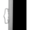 Clearance FinePRICE Sisäänvedettävä sivumarkiisi 120x600 cm musta