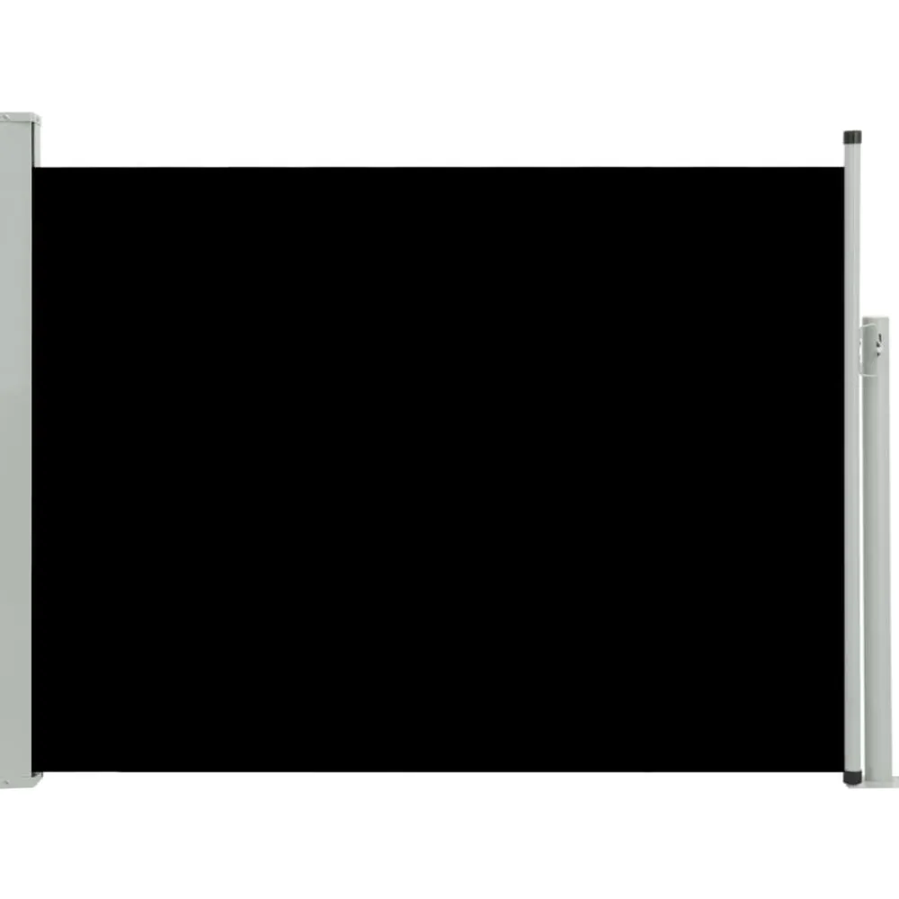 New FinePRICE Sisäänvedettävä terassin sivumarkiisi 100x500 cm musta