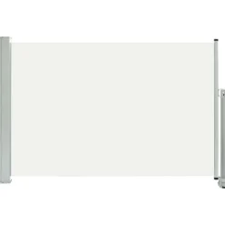 FinePRICE Sisäänvedettävä terassin sivumarkiisi 60x300 cm kerma