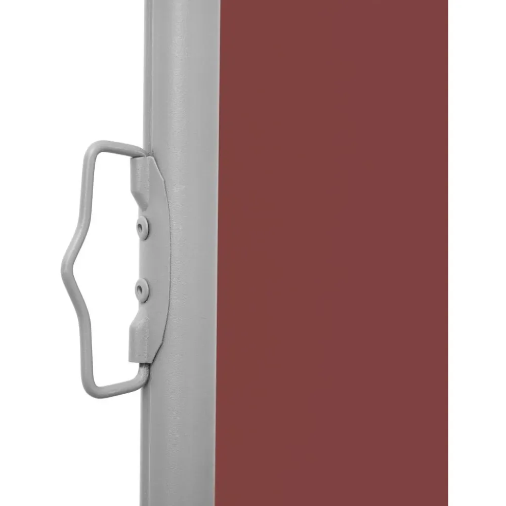 Outlet FinePRICE Sisäänvedettävä terassin sivumarkiisi 170x1200 cm ruskea