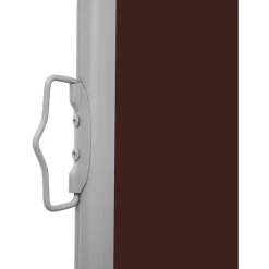 New FinePRICE Sisäänvedettävä terassin sivumarkiisi 600x160 cm ruskea
