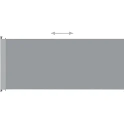 Clearance FinePRICE Sisäänvedettävä terassin sivumarkiisi 200x500 cm antrasiitti