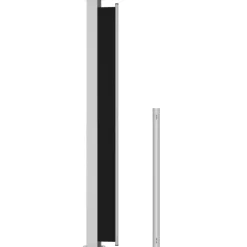Best FinePRICE Sisäänvedettävä terassin sivumarkiisi 220x300 cm musta