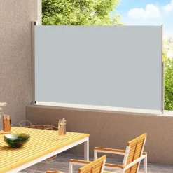 Outlet FinePRICE Sisäänvedettävä terassin sivumarkiisi 220x300 cm antrasiitti