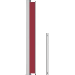 Hot FinePRICE Sisäänvedettävä terassin sivumarkiisi 180x500 cm punainen