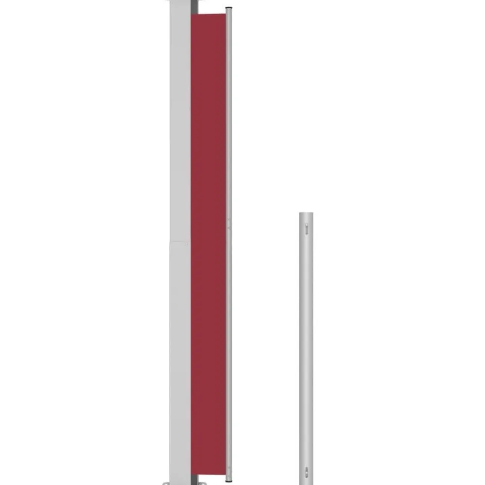 Hot FinePRICE Sisäänvedettävä terassin sivumarkiisi 180x500 cm punainen