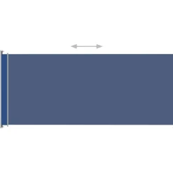 Best FinePRICE Sisäänvedettävä terassin sivumarkiisi 180x500 cm sininen