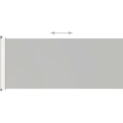 Hot FinePRICE Sisäänvedettävä terassin sivumarkiisi 220x500 cm kerma
