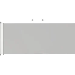 Online FinePRICE Sisäänvedettävä terassin sivumarkiisi 180x500 cm kerma