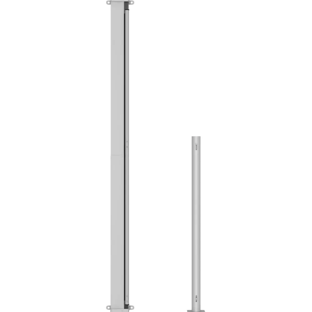 Online FinePRICE Sisäänvedettävä terassin sivumarkiisi 2 220x500 cm musta