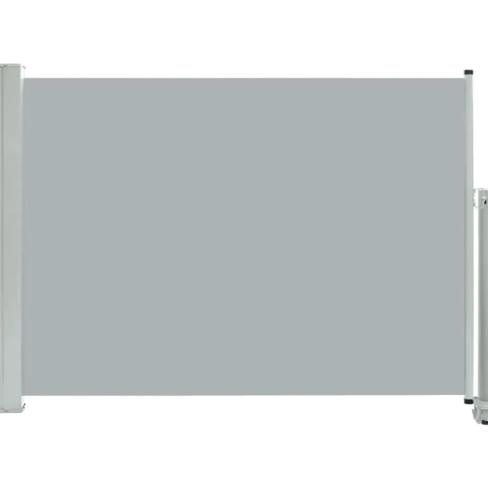 Clearance FinePRICE Sisäänvedettävä terassin sivumarkiisi 80x300 cm harmaa