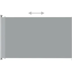 Outlet FinePRICE Sisäänvedettävä terassin sivumarkiisi 200x300 cm antrasiitti