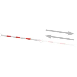 FinePRICE Sisäänvedettävät liikennekartion tangot 2kpl muovi 130-215cm
